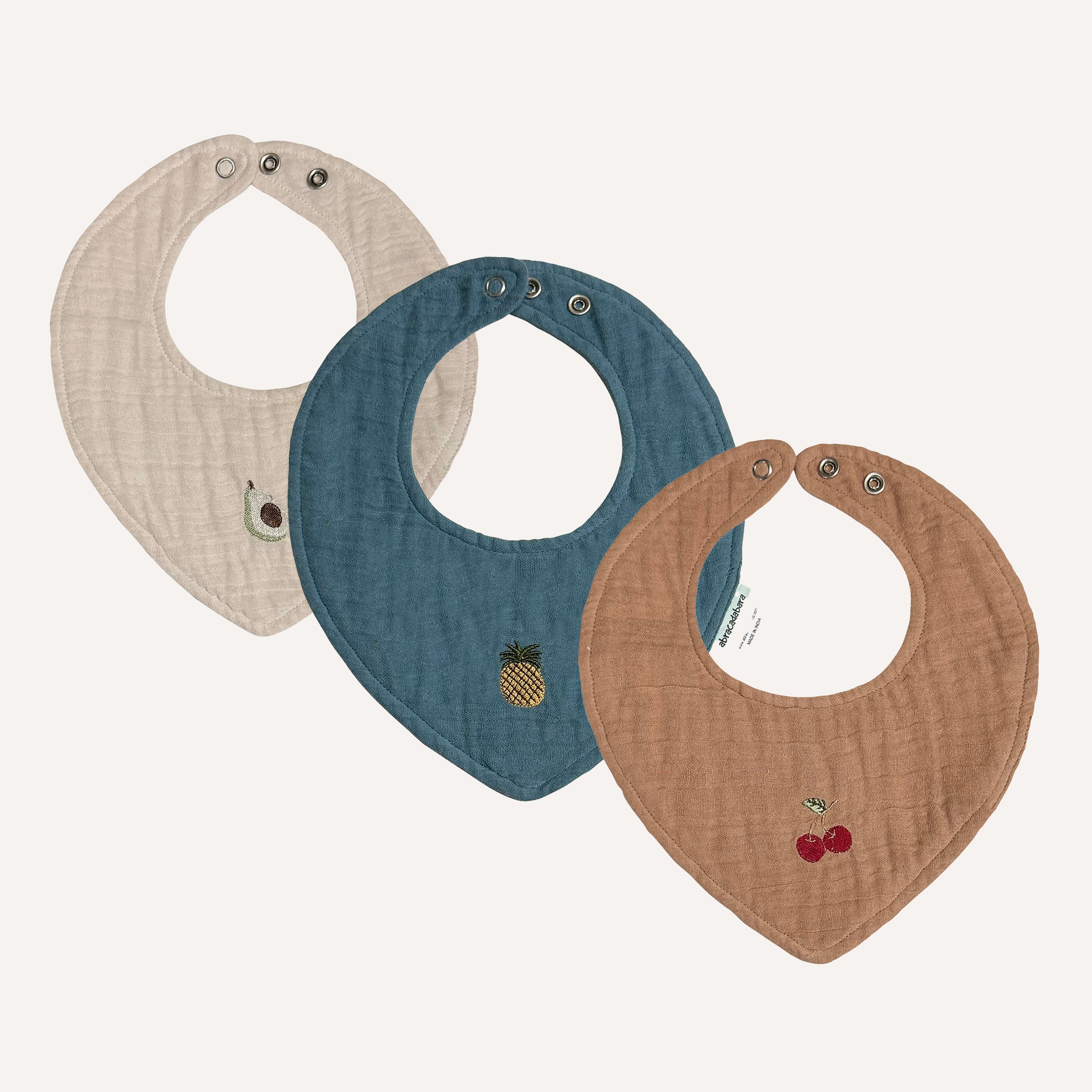 Abracadabra Muslin Bandana Bibs Fruit Collection - Boys