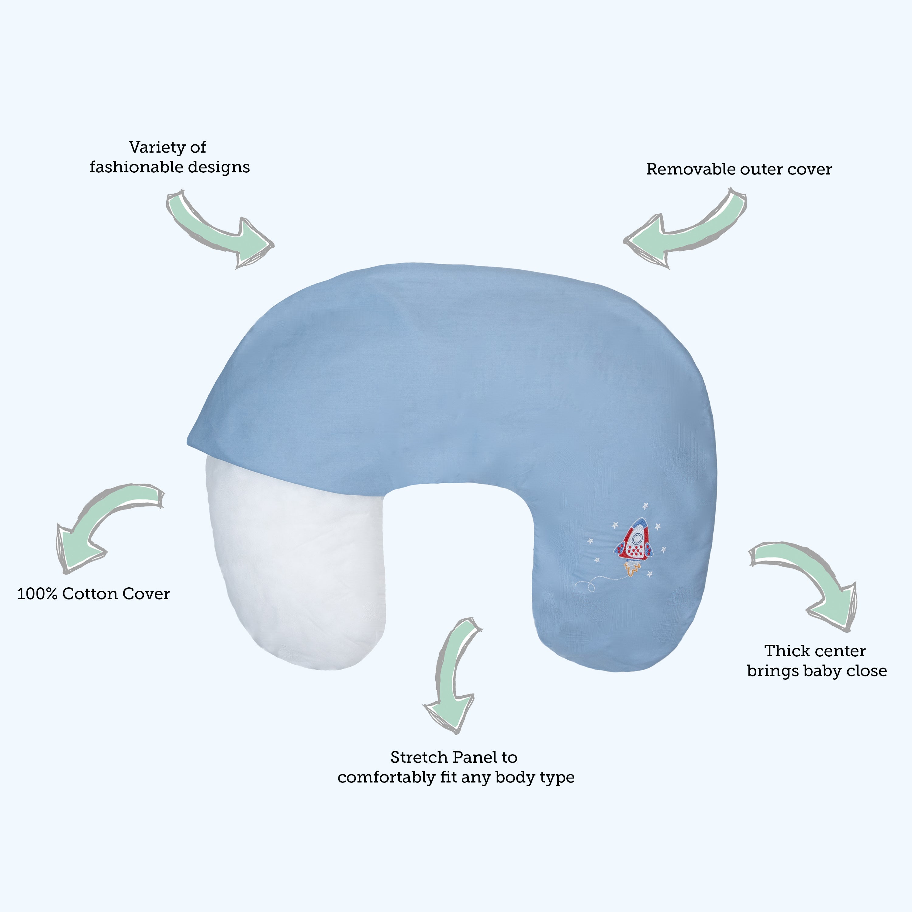Abracadabra Nursing Pillow - Rocketman