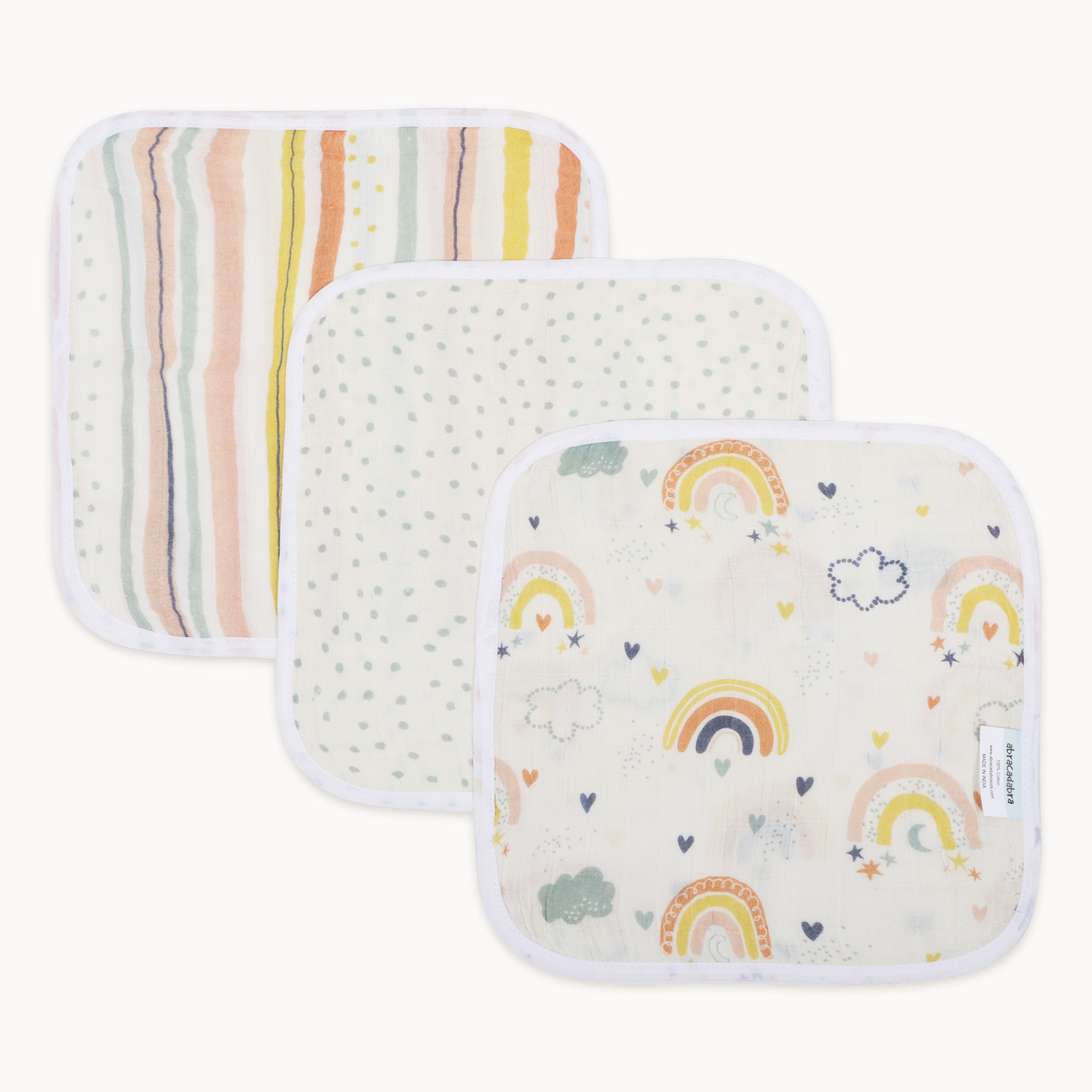 Abracadabra Muslin Wipes - Rainbow