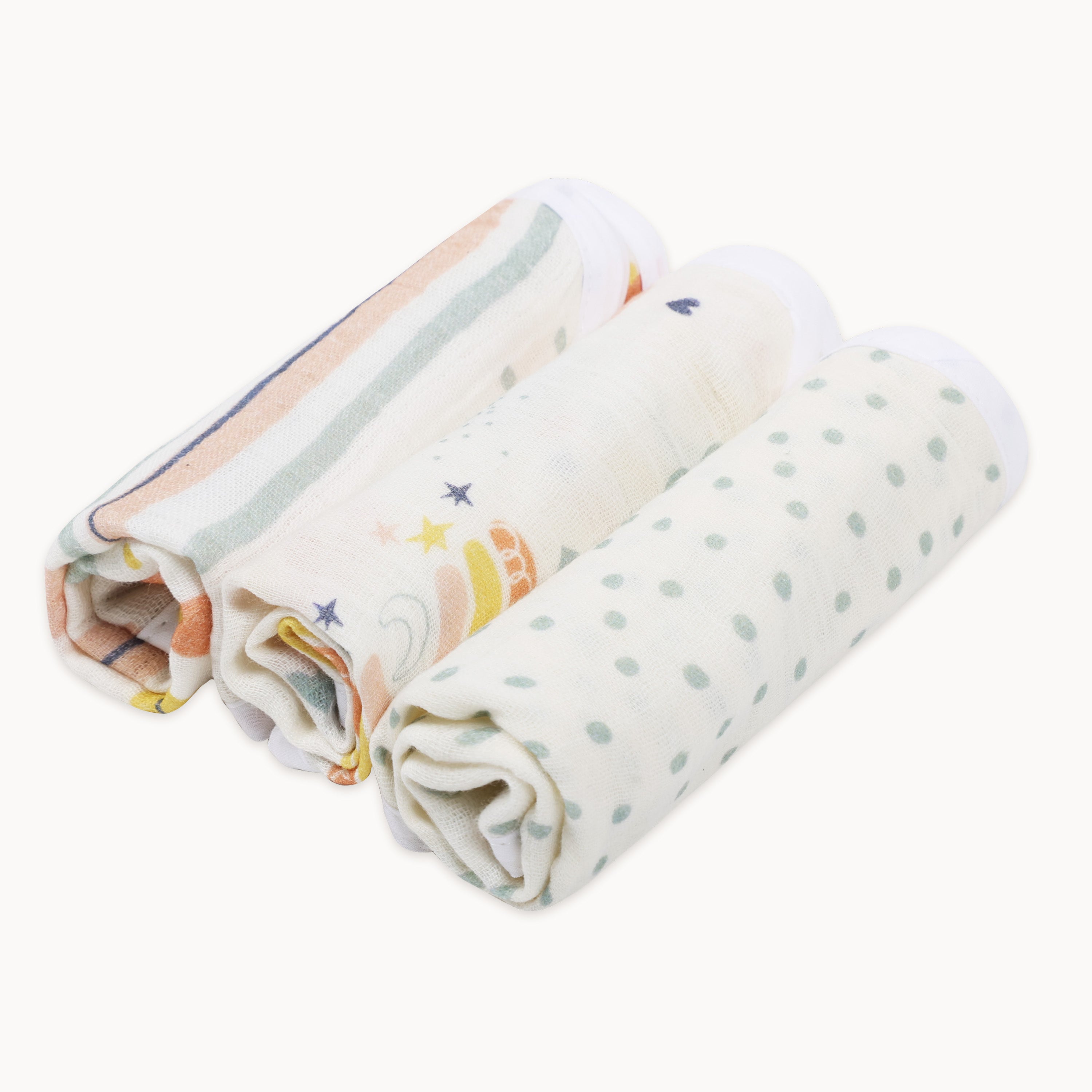 Abracadabra Muslin Wipes - Rainbow