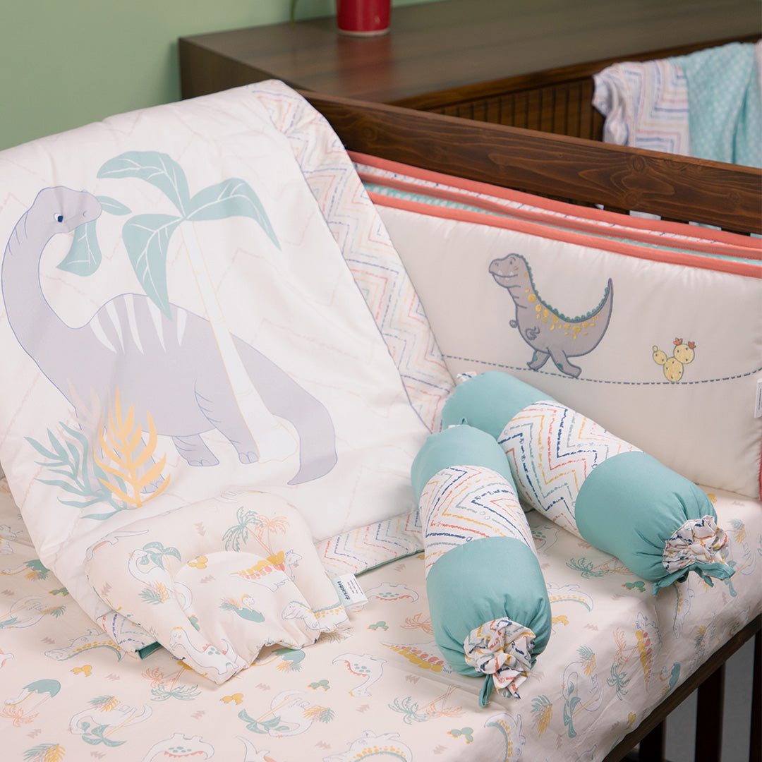 Abracadabra 6 Piece Cot Bedding Set - D for Dino