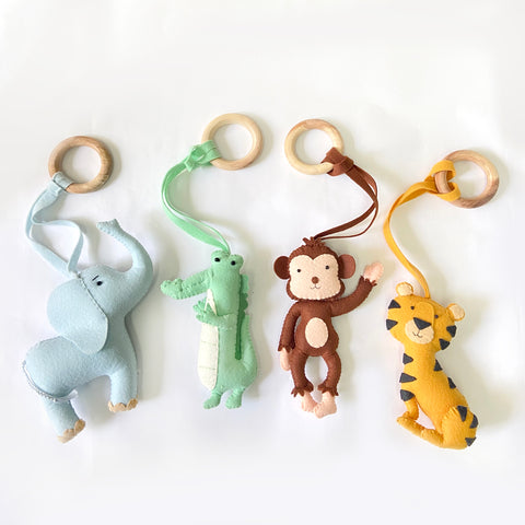 Jungle Animals - Baby Play Gym Hanging Toys Set