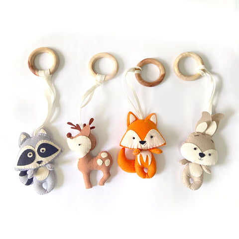 Woodland Animals - Baby Play Gym Hanging Toys Set