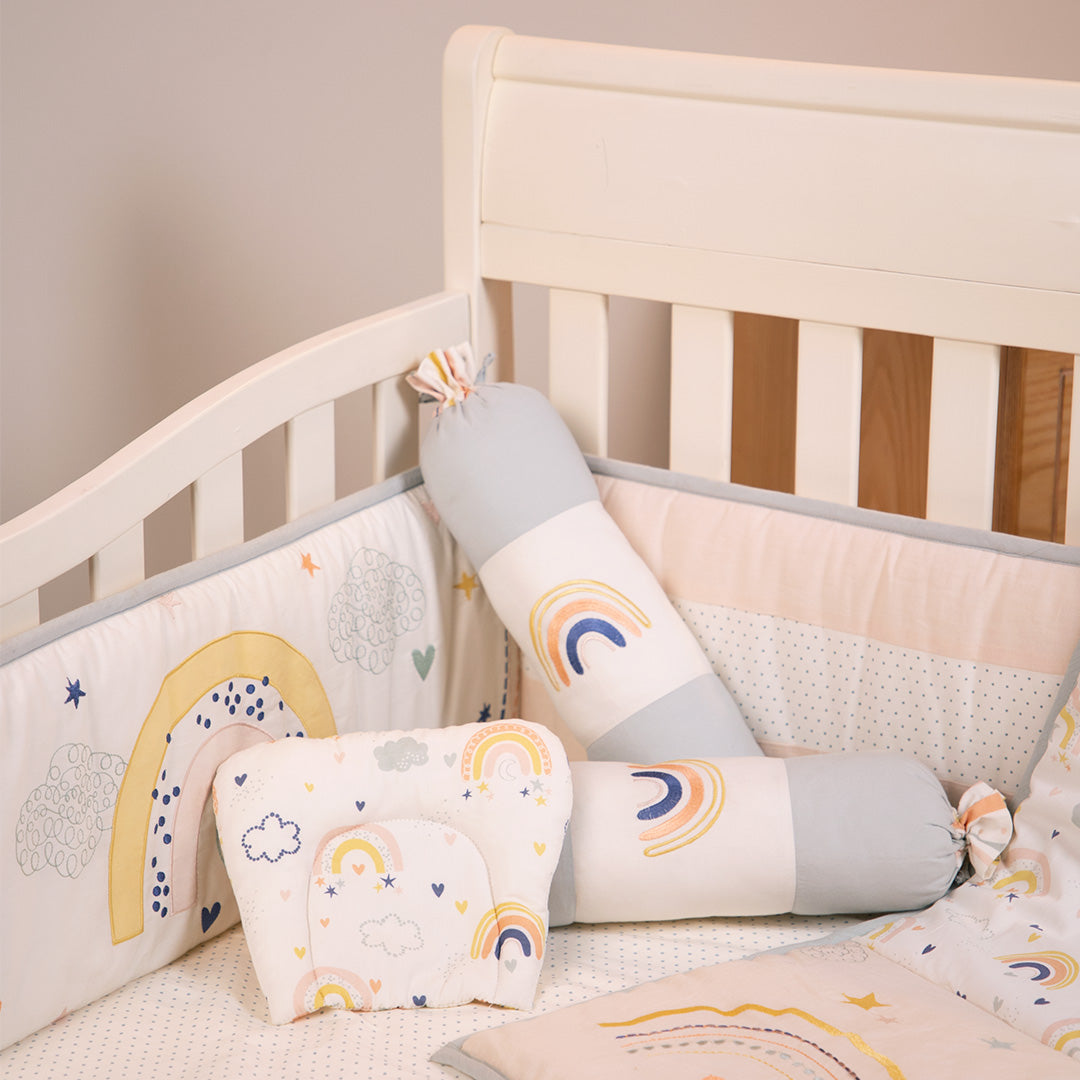 Abracadabra 6 Piece Cot Bedding Set - Rainbow