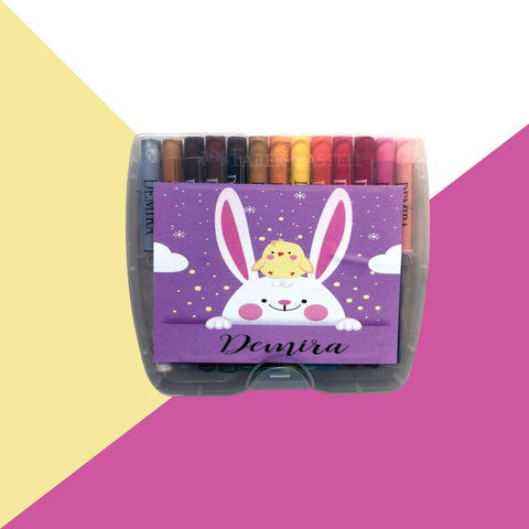 Personlaised Crayons Box- Bunny