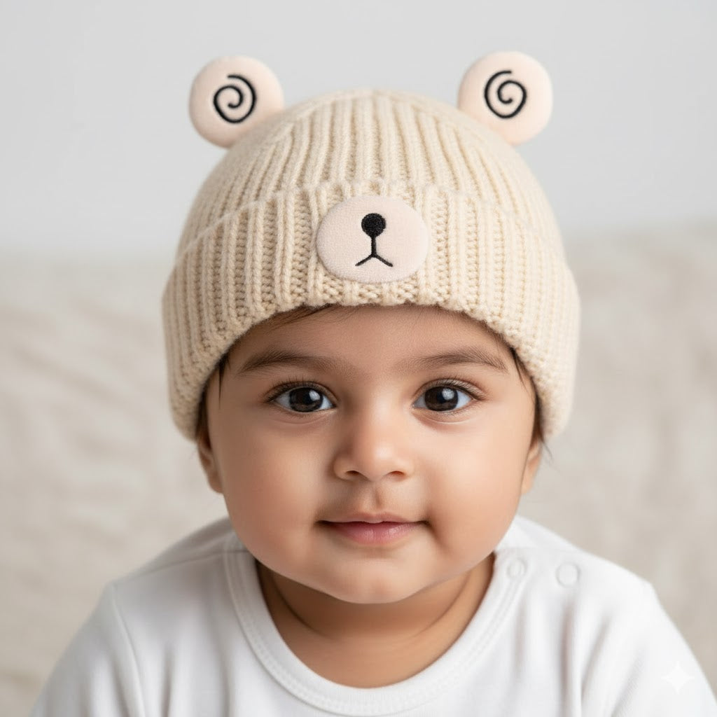 Cream Baby Cap