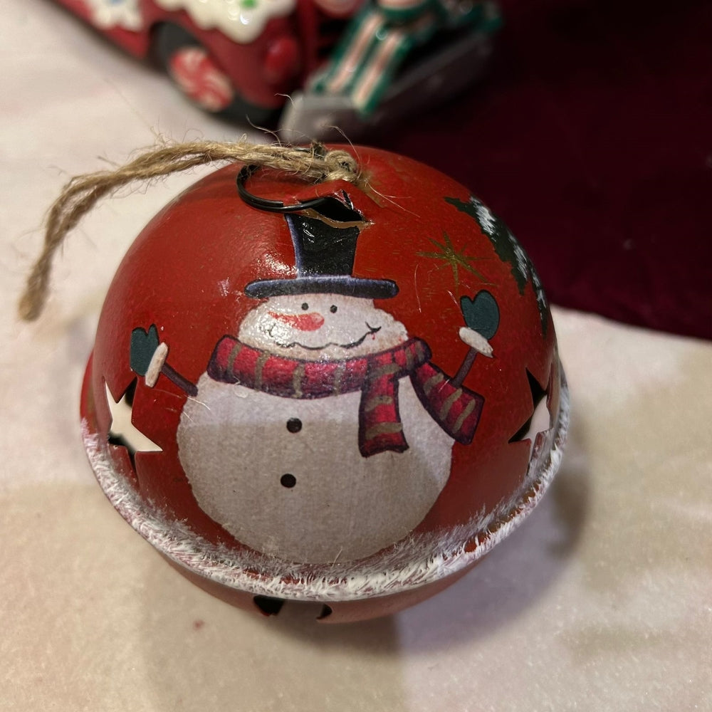 Snowbell Bauble- Crimson & Evergreen (Set of 2)