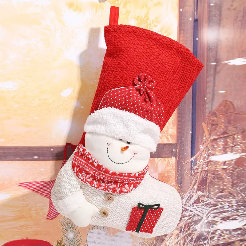 Crochet Cheer Stocking (Snowman)