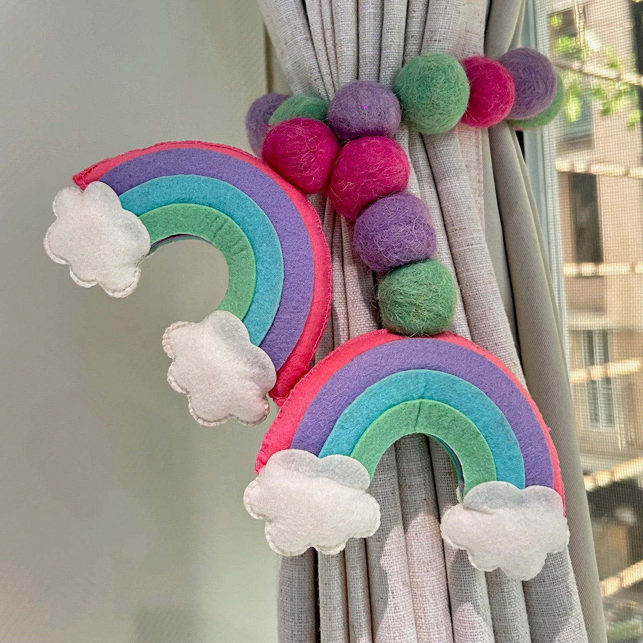 Curtain Tie - Rainbow Radiance