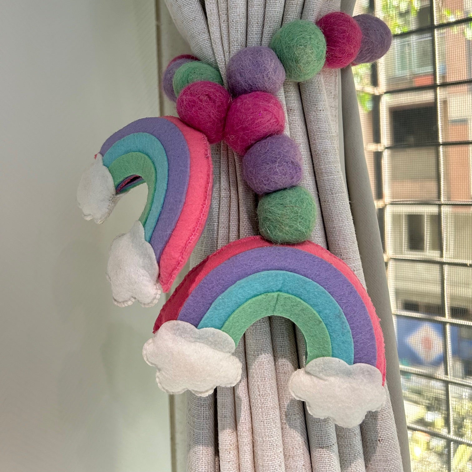 Curtain Tie - Rainbow Radiance