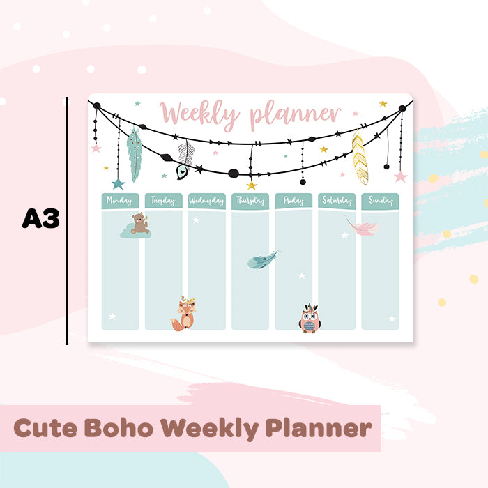 Kids Weekly Planner-Cute Boho