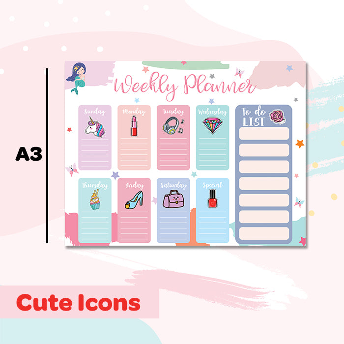 Kids Weekly Planner-Cute Icons