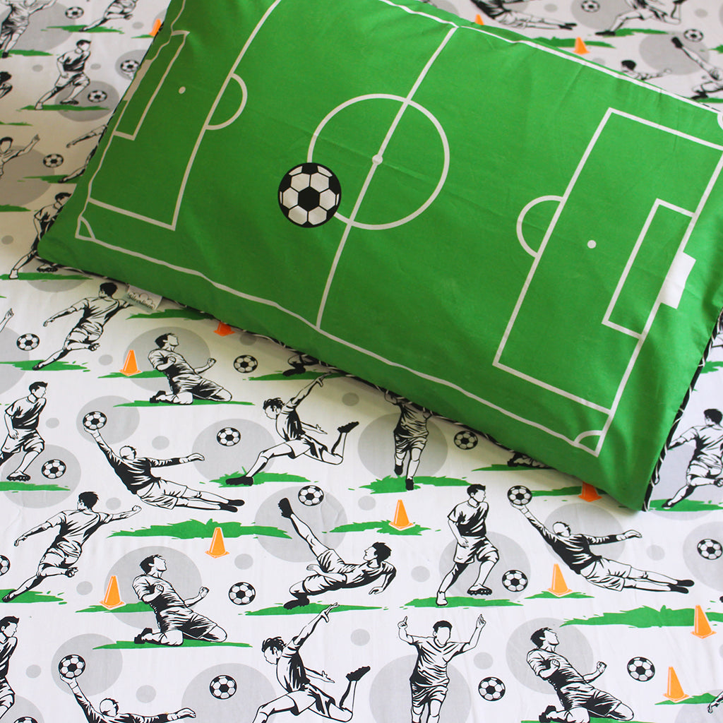 Football Fever Single / Double Bedsheet with One / Two Pillow Cover