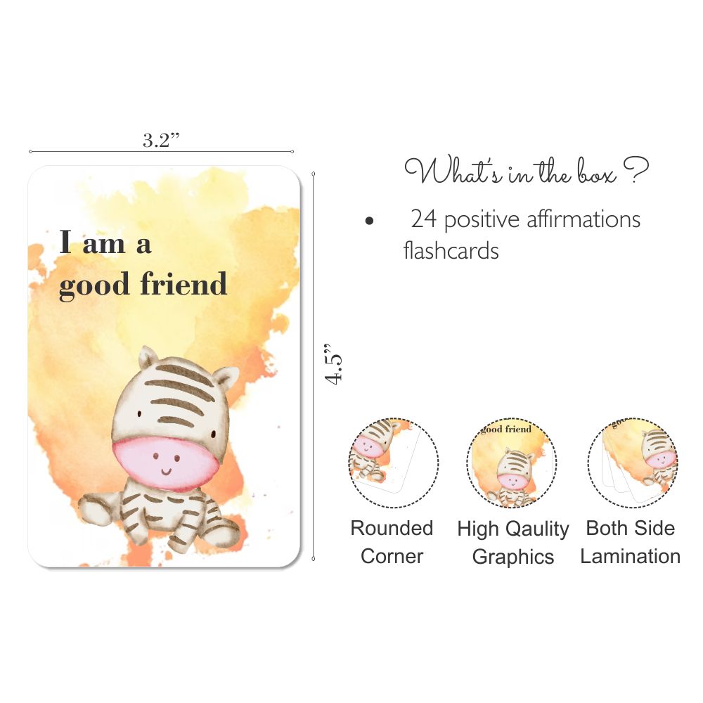 Positive Affirmations Flashcards- Pack of 24