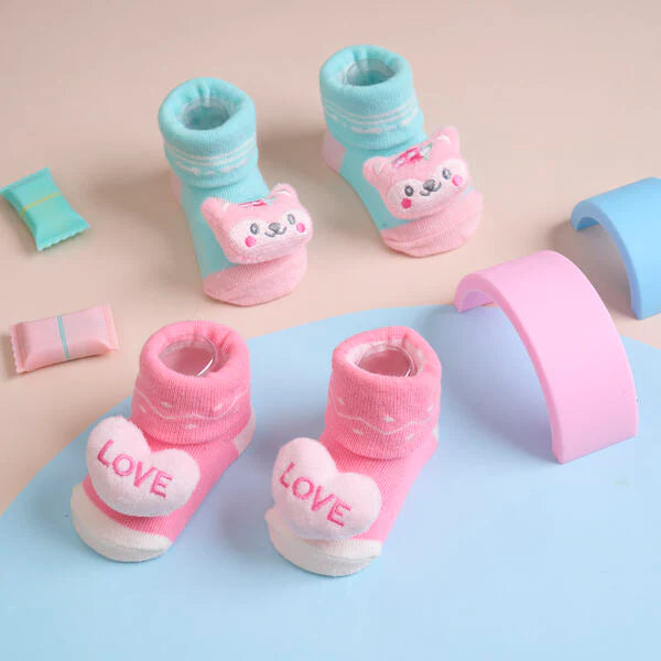 3D Socks - Pack of 2 ( 0-9 Months)