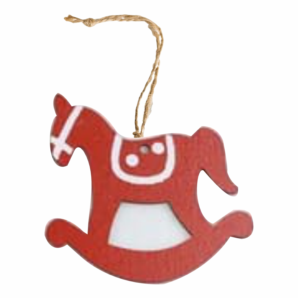 Radiant Red Ornaments- Rocking Horse