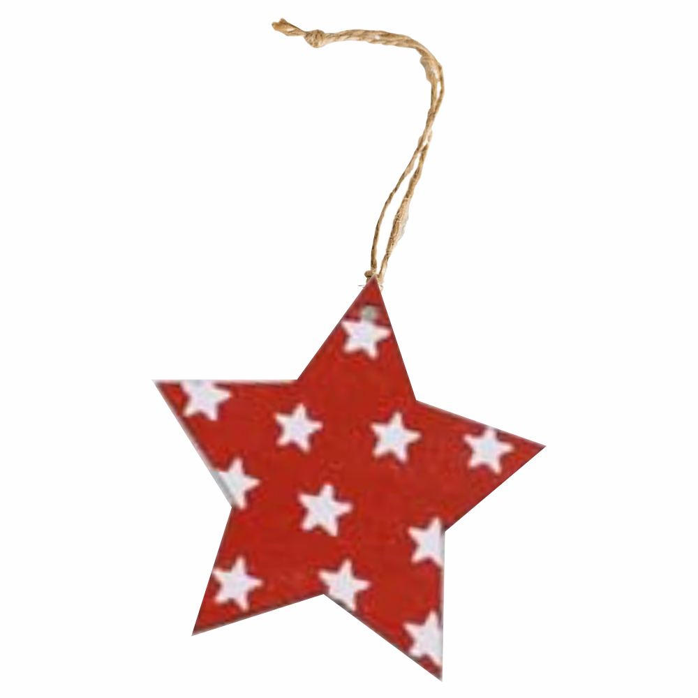 Radiant Red Ornaments- Star