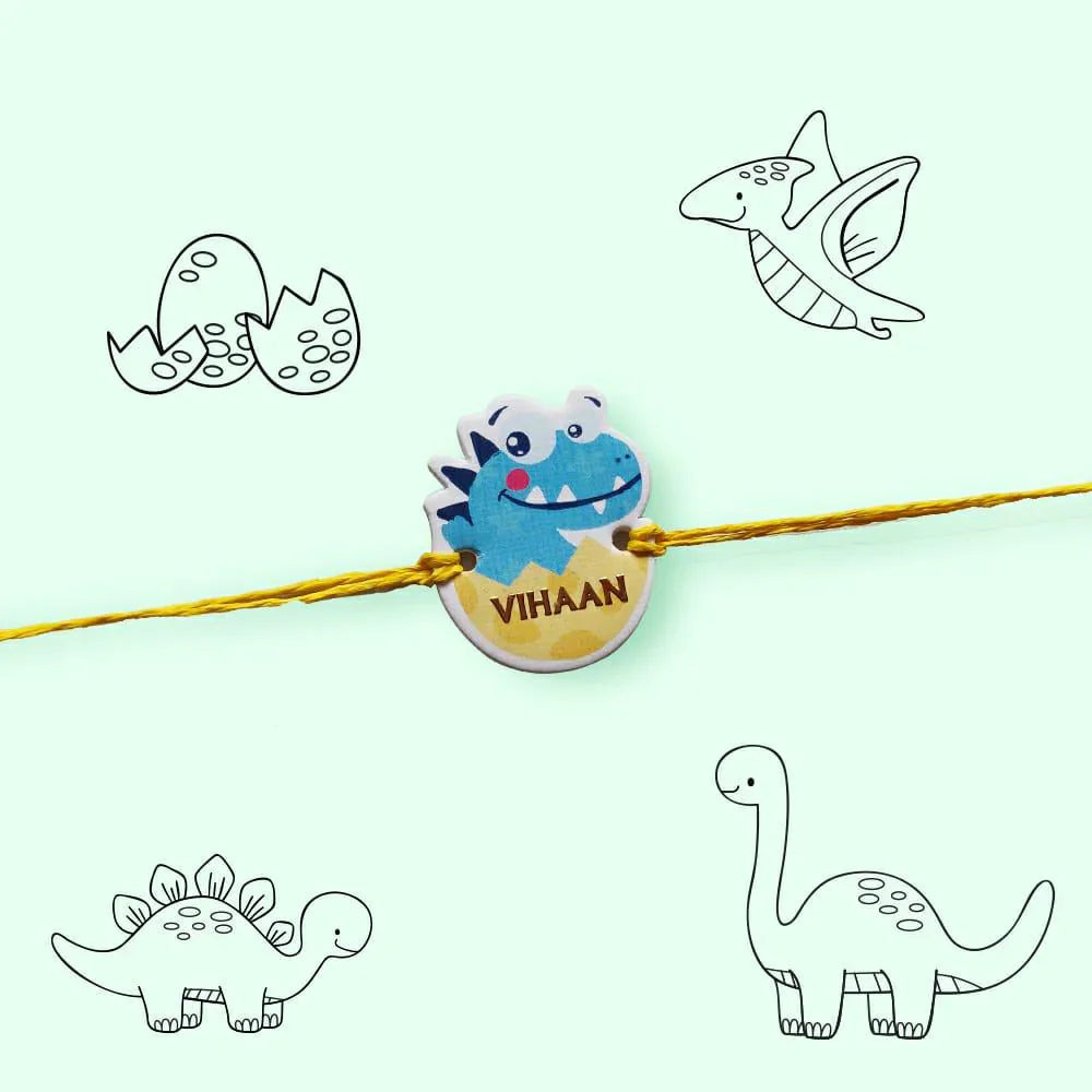 Babble Wrap Dino Craft Rakhi