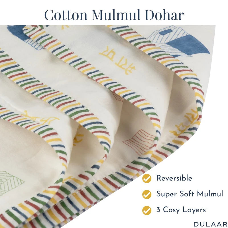 Mulmul Muslin Dohar | Hand-Block Printed