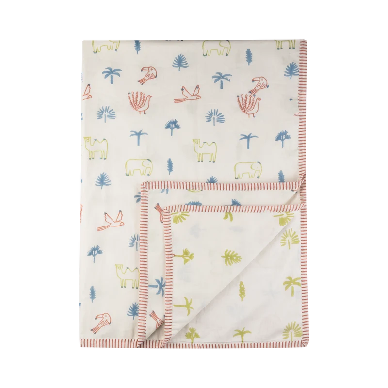 Mulmul Muslin Dohar | Hand-Block Printed