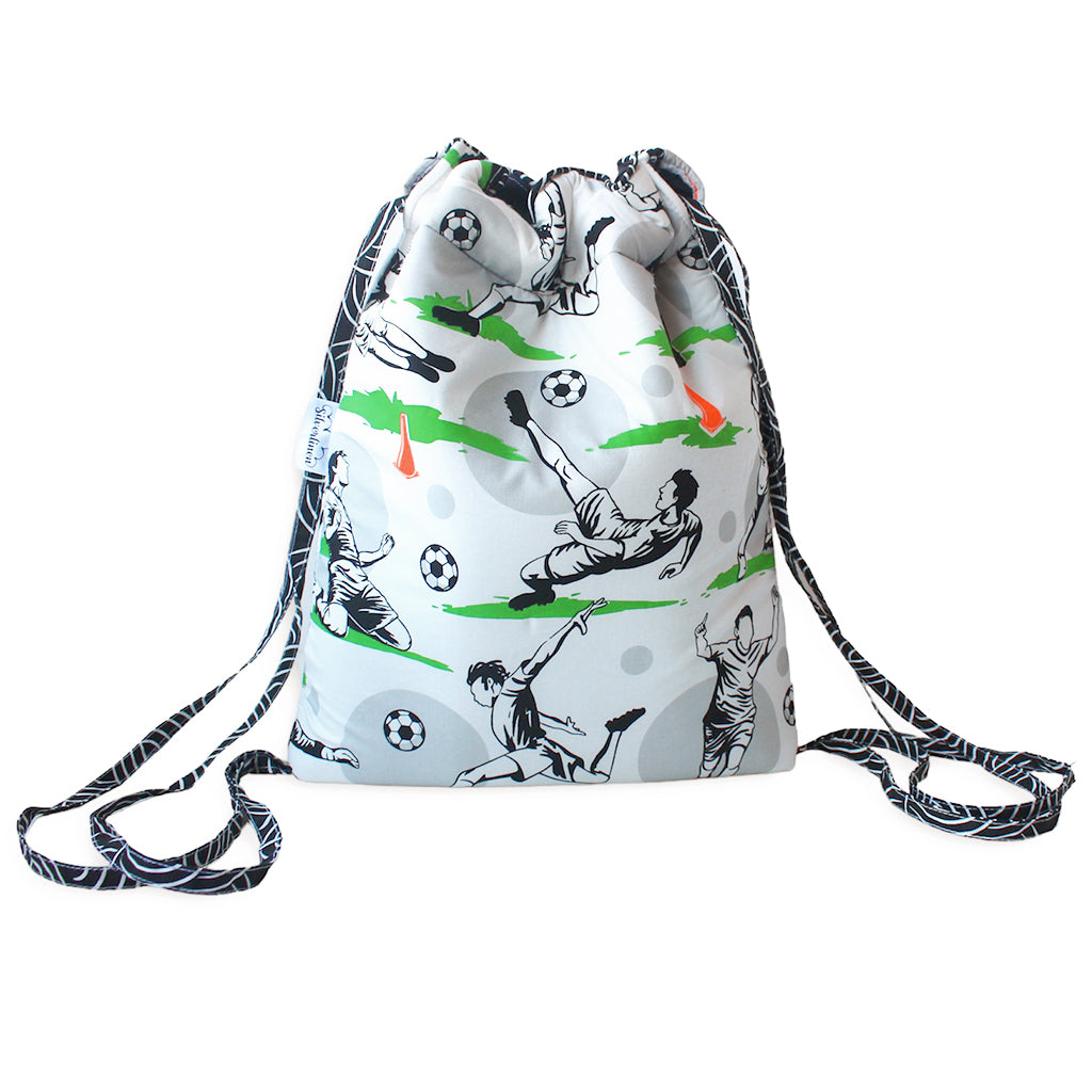 Cotton Drawstring Bag with Waterproof Lining - Football Fever