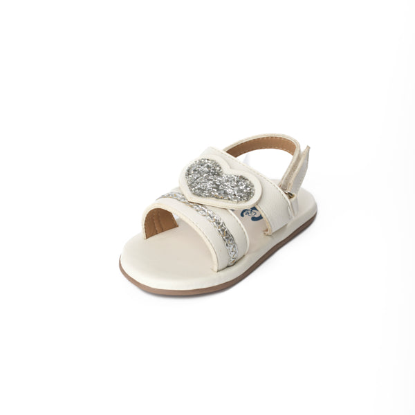 Silver heart Sandals