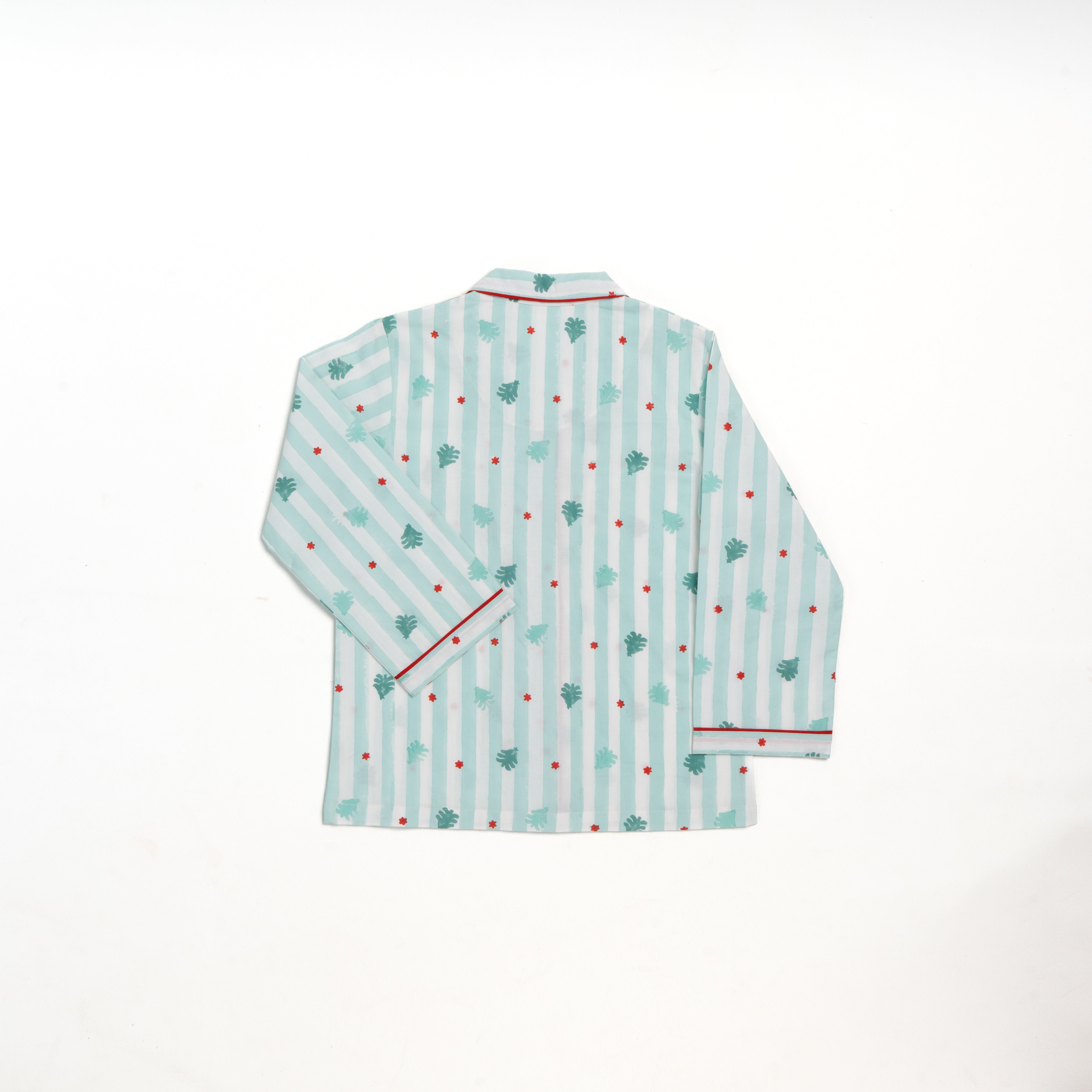 Personalised Snowy Pines Block Printed Pyjamas for Women