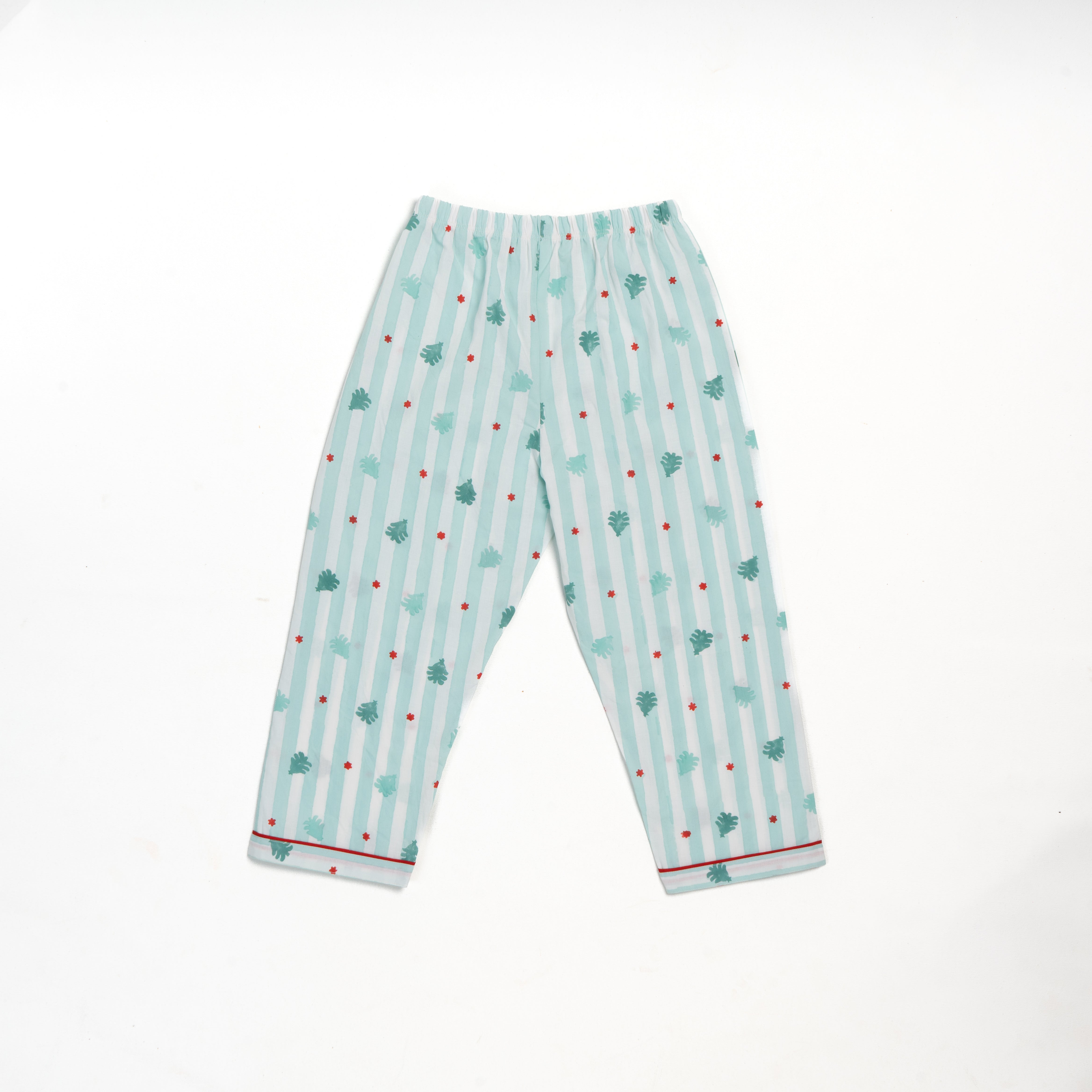 Personalised Snowy Pines Block Printed Pyjamas for Women