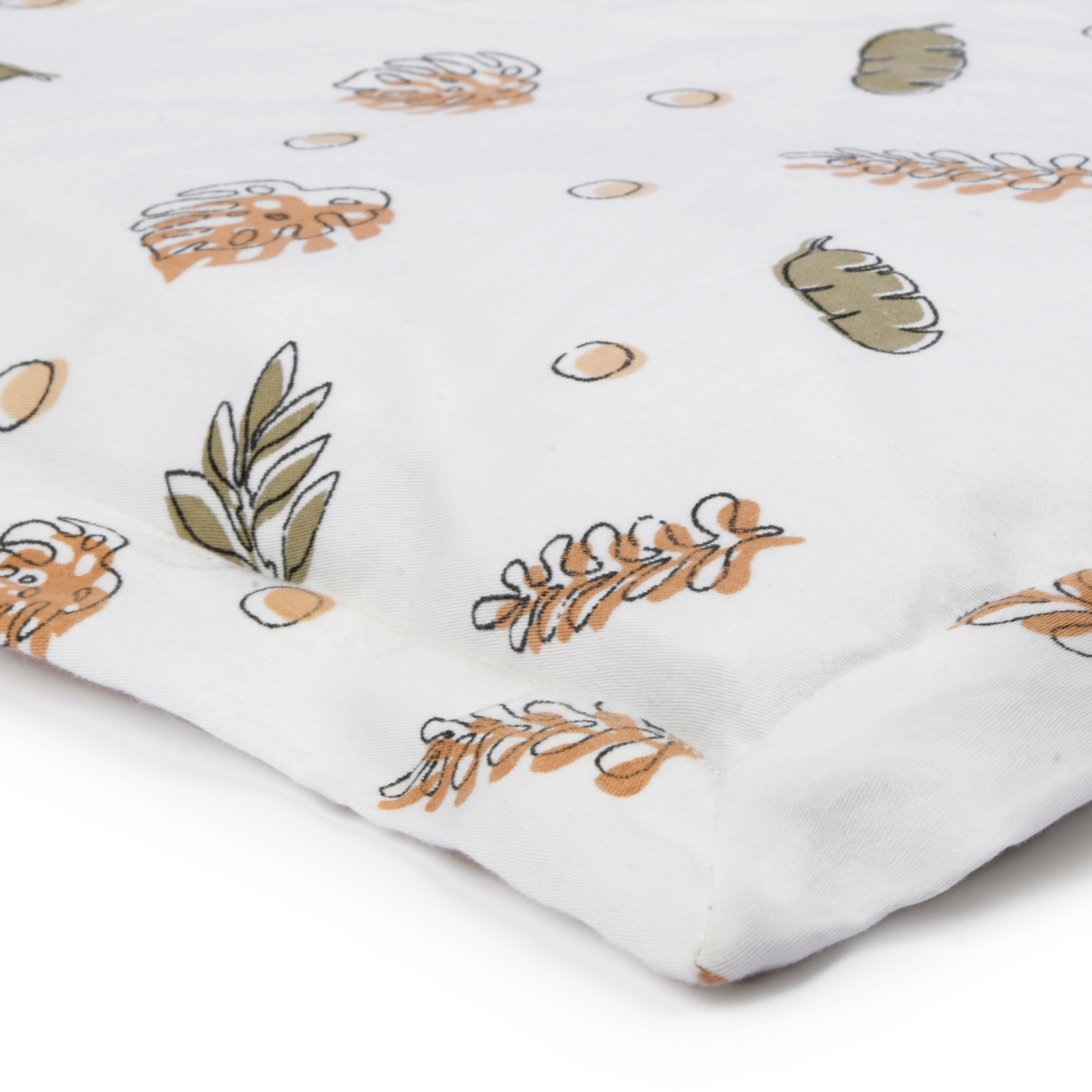 Kokolo Mustard Seed Pillow - Falling Leaves Organic Satin & Natural Dyes