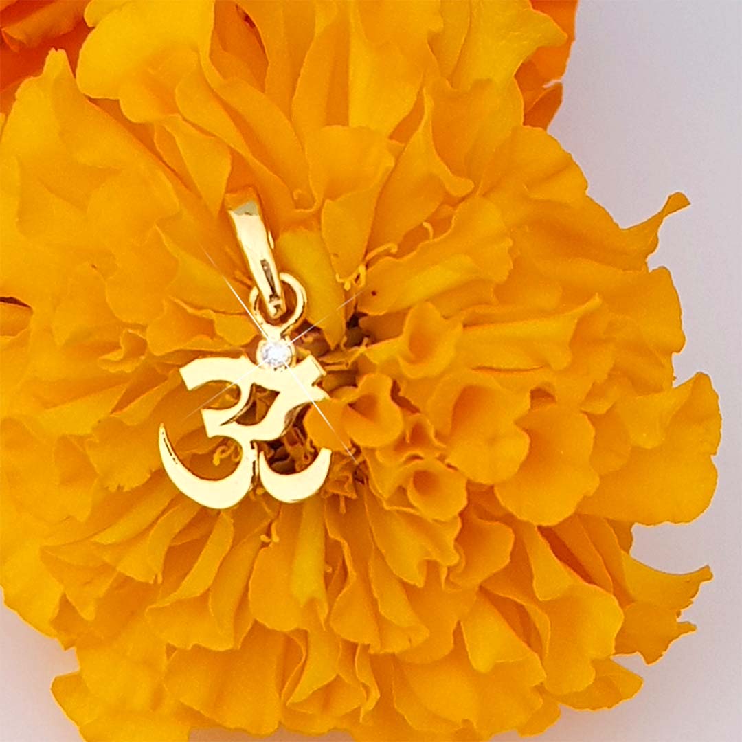 Diamond Om Pendant