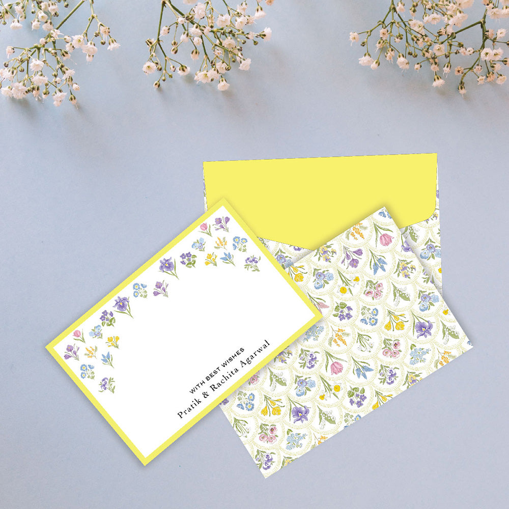 Flat Cards + Envelopes - Set of 25 - Floral Delight