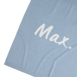 Dream Blue Personalized Organic Cotton Knitted Blanket