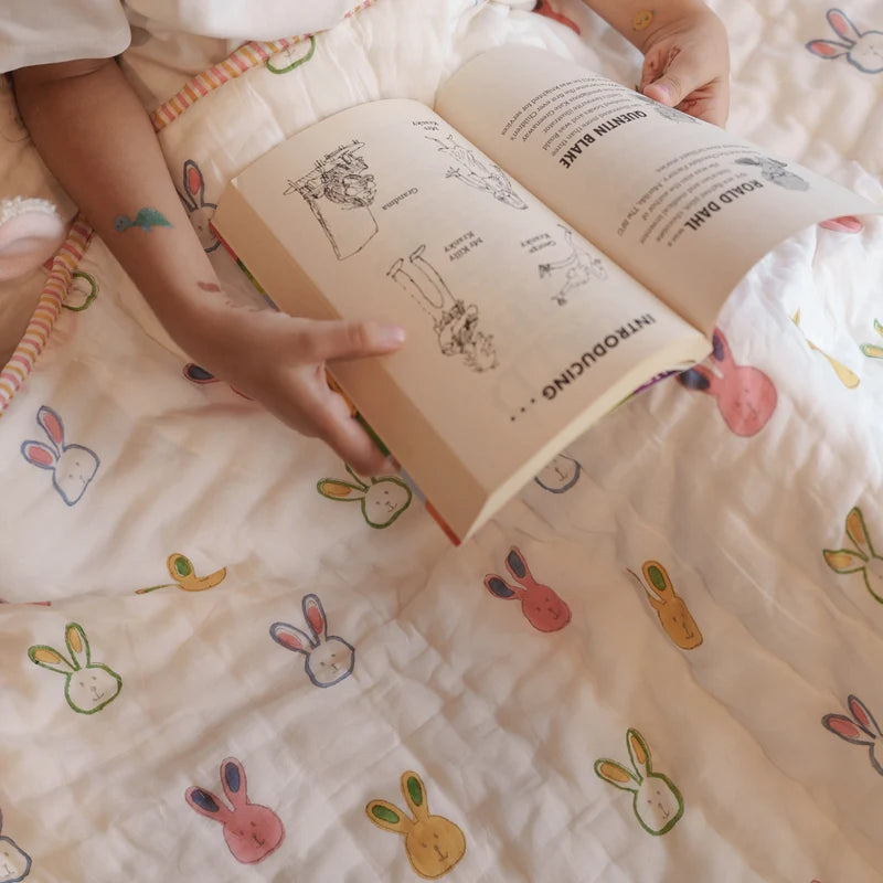 Reversible Mulmul Quilt | Hand-Block Printed