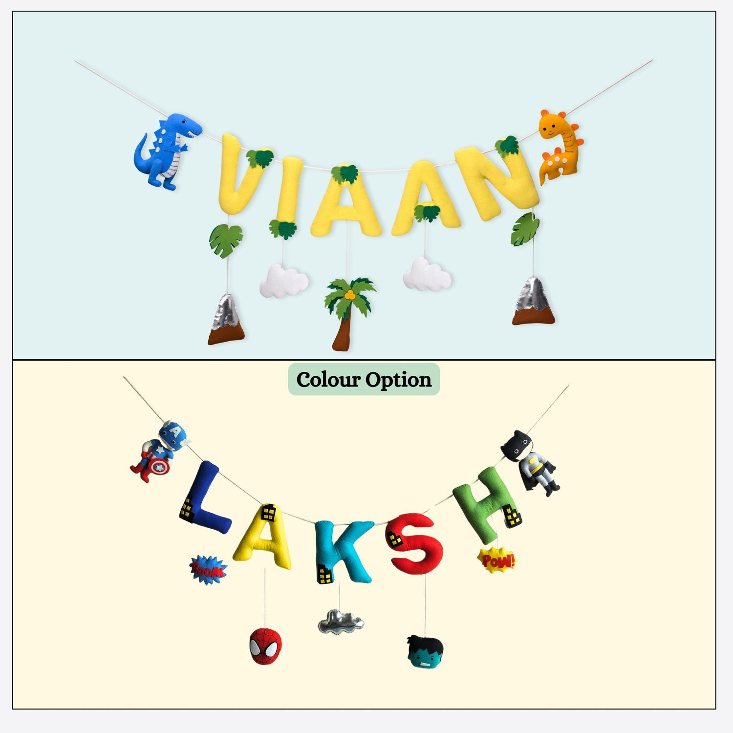 Junior Dinoland Delights Personalised Name Bunting