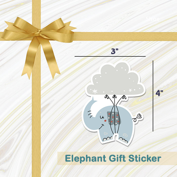 Adorable Personalised Gift Sticker - Elephant - Set of 40