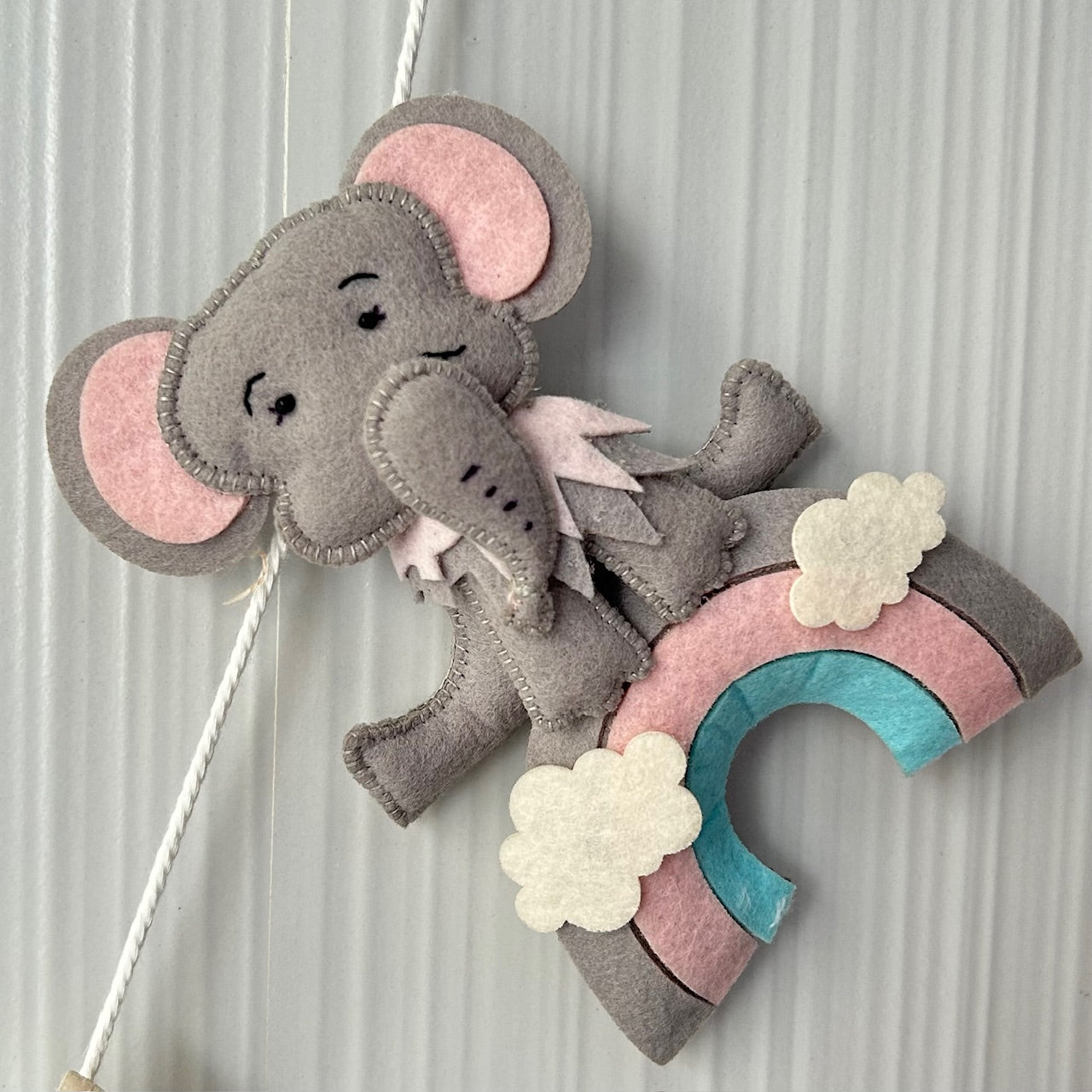 Babble Wrap Elephant Rainbow Name Bunting/Garland