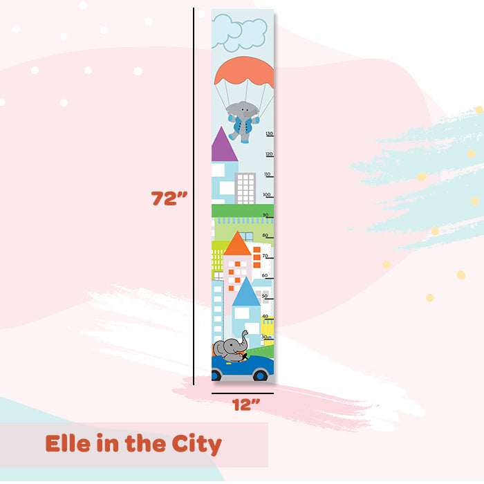 Elle In The City Height Chart Wall Sticker