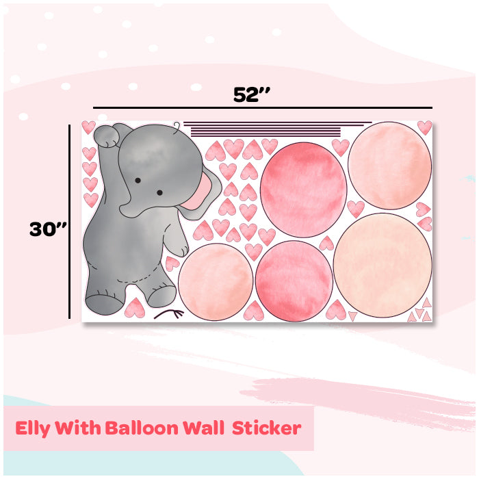 Elephant With Balloon Wall Sticker