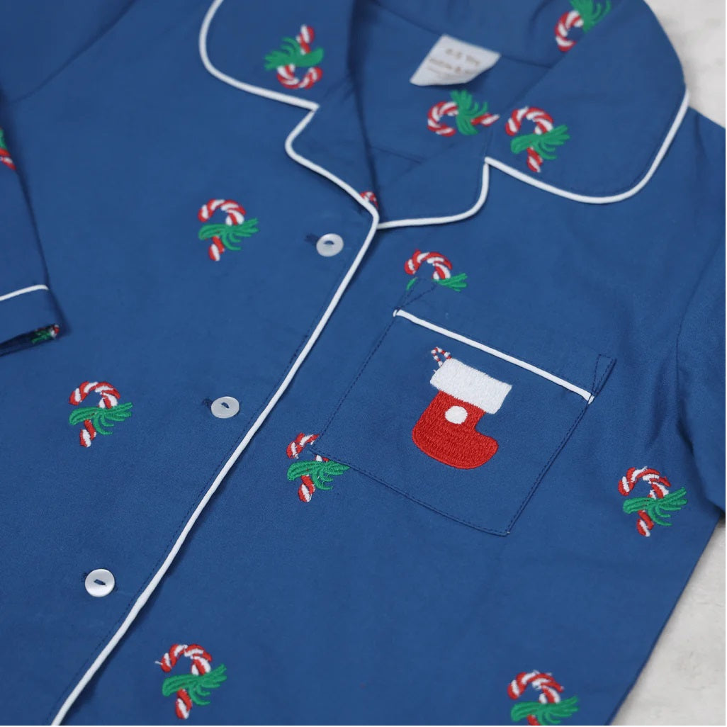 Embroidered Candy Cane NightSuit