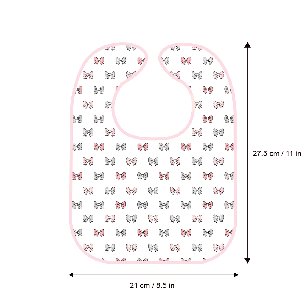 The White Cradle Baby Feeding Bibs Set of 2 - Pink Heart