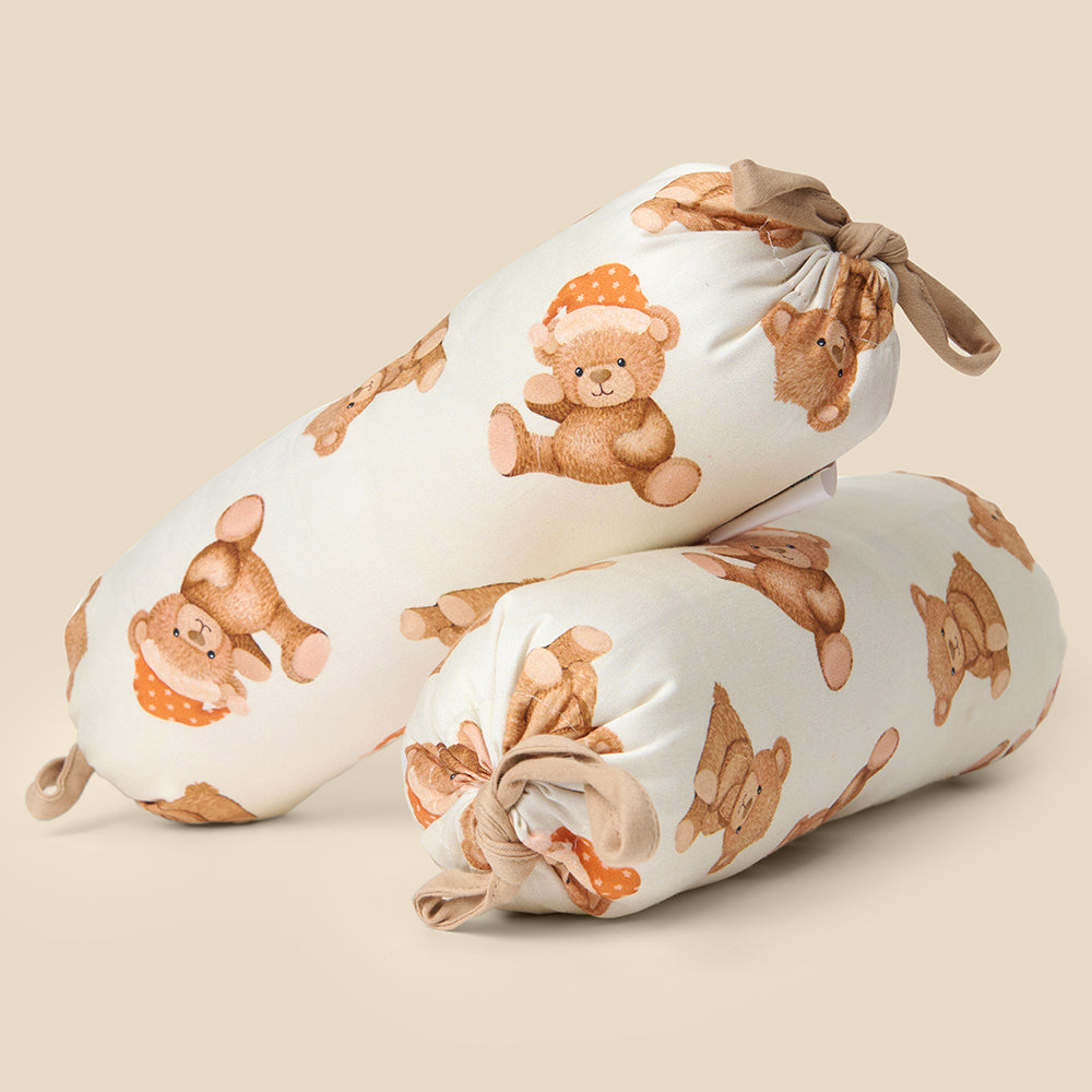 Fancy Fluff Set of 2 Organic Bolsters - Cuddle Bear