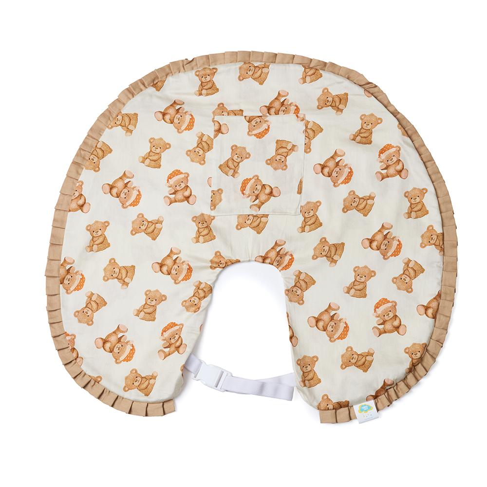 Fancy Fluff Organic Feeding Pillow Cover - Cuddle Bear