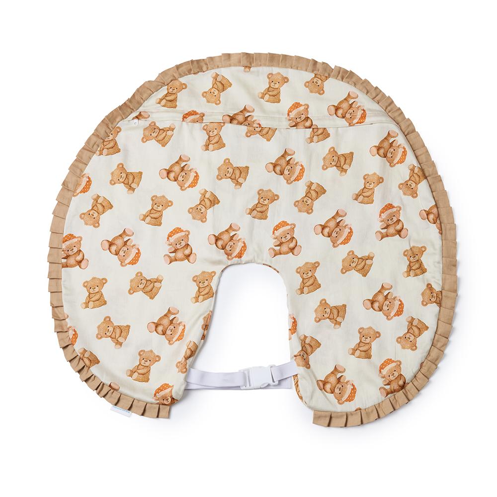 Fancy Fluff Organic Feeding Pillow Cover - Cuddle Bear