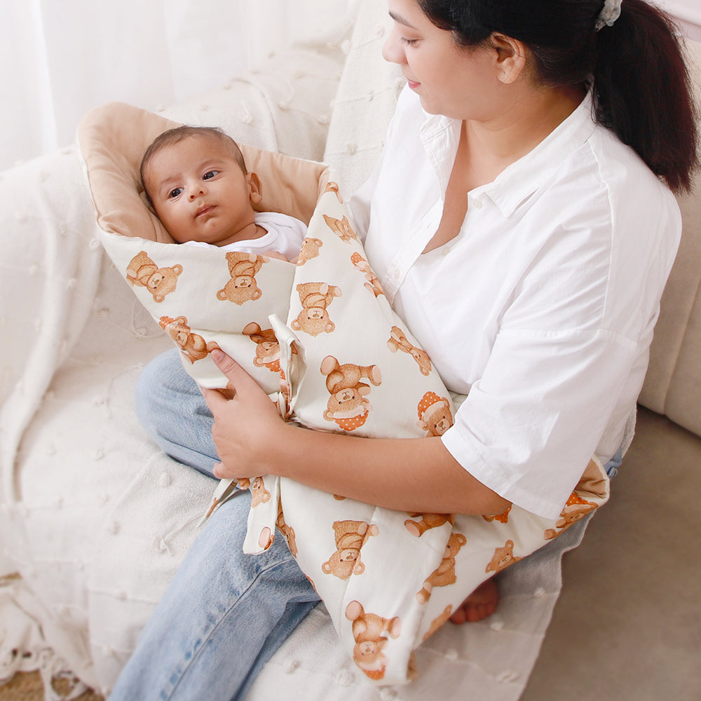 Fancy Fluff Organic Baby Wrap - Cuddle Bear