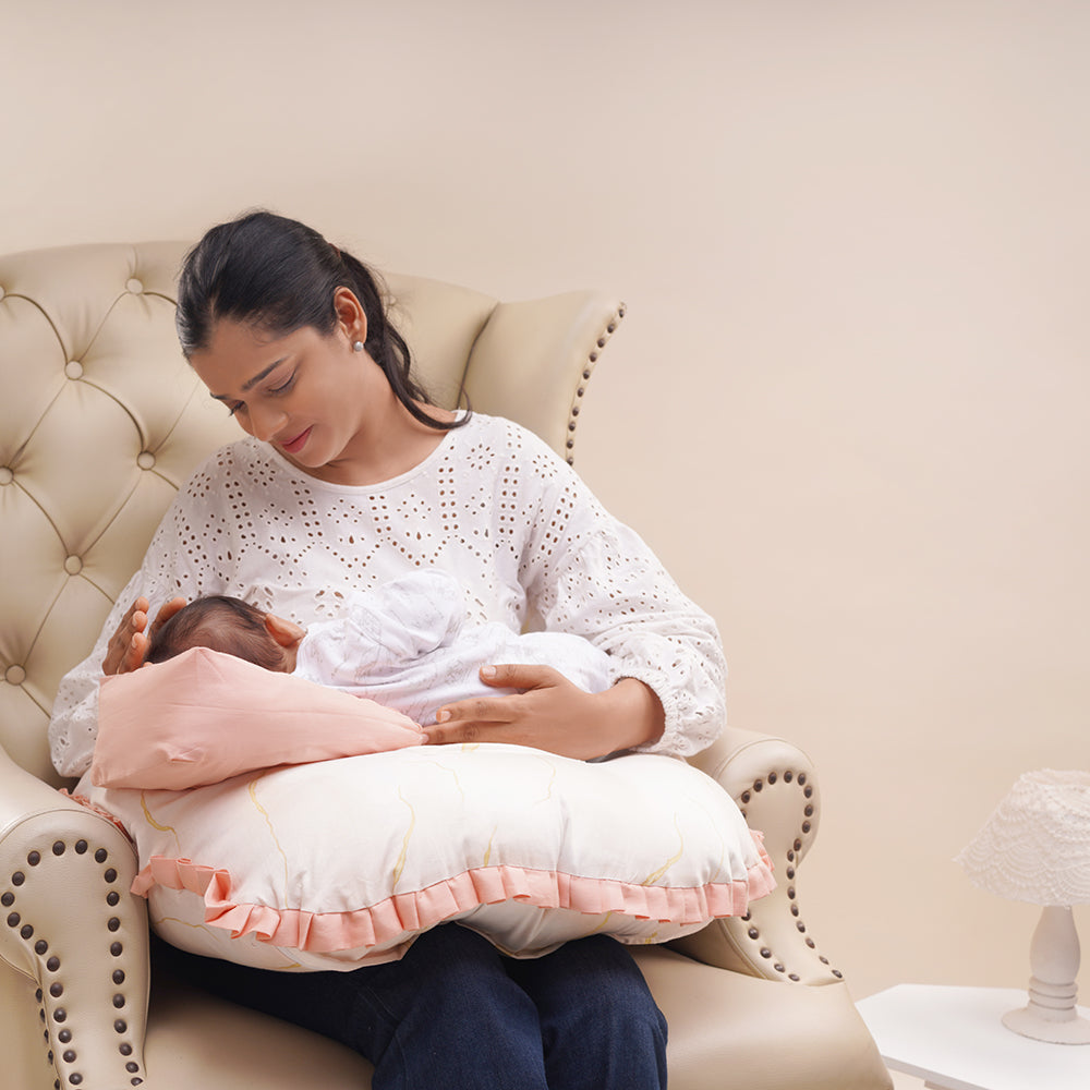 Fancy Fluff Organic Feeding Pillow With Reclining Support Pillow - Day Dream