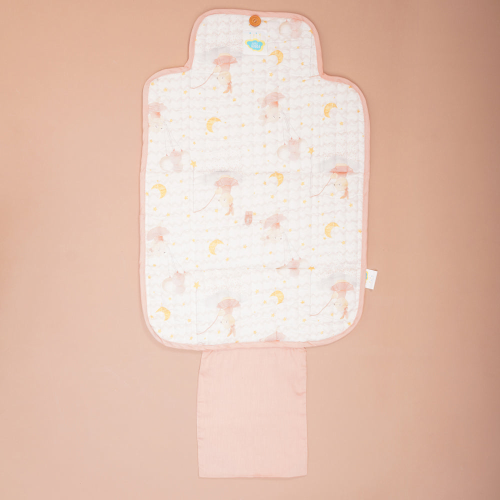 Fancy Fluff Organic Cotton On-The-Go Changing Mat  - Day Dream