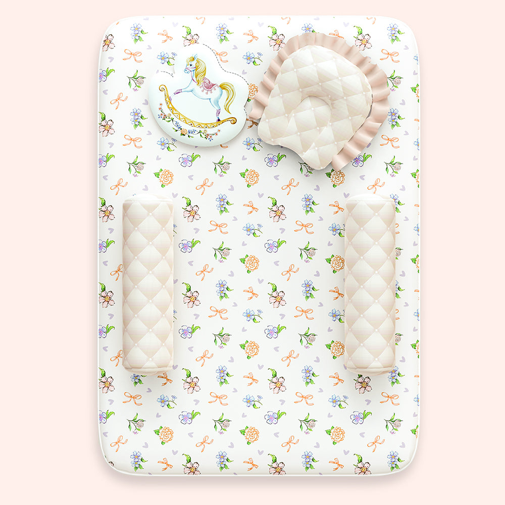Fancy Fluff 5 Pc Organic New Born Bed Set - Heirloom