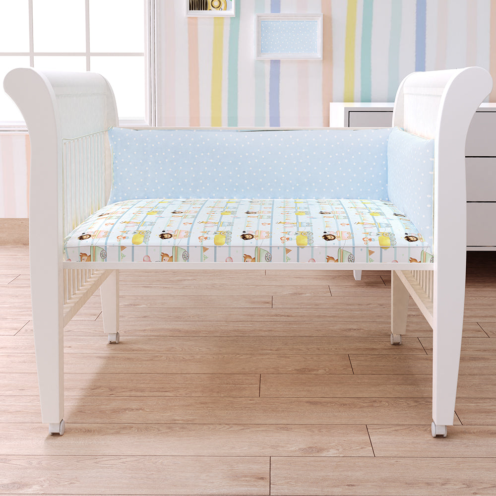 Fancy Fluff Organic Cot Half Bumper - Joy Ride