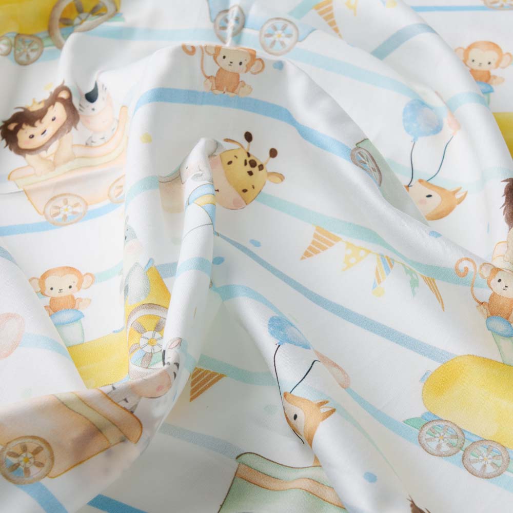 Fancy Fluff Organic Cot Bedsheet - Joy Ride