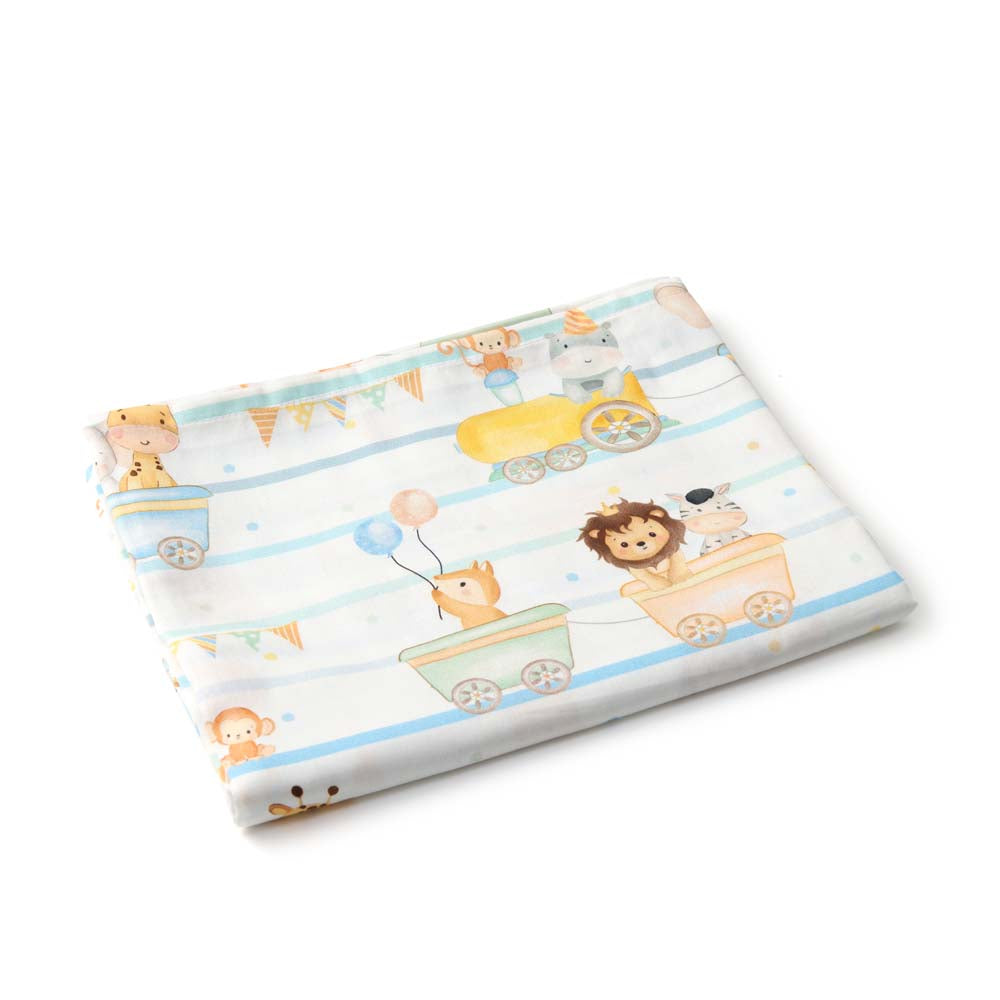 Fancy Fluff Organic Cot Bedsheet - Joy Ride